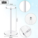 Chunful 4 Sets Acrylic Hat Stand Holder Wig Display Rack Clear Pedestal Stand - Like New