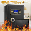 2.0 Cub Digital Fireproof Safe Box, Security Safe - Black - Brand New