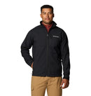WM6044 COLUMBIA MEN'S ASCENDER SOFTSHELL FULL ZIP RAIN JACKET BLACK MEDIUM - Brand New