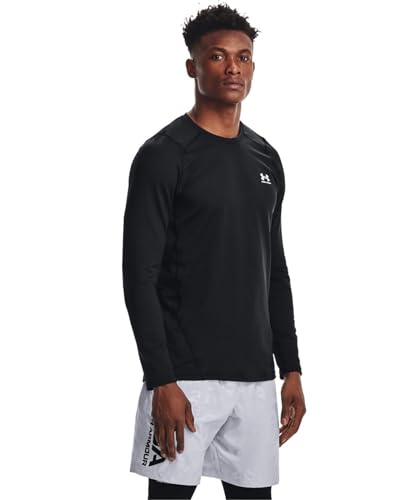1366068 Under Armour Men's ColdGear Fitted Crew Black/White XLarge - Brand New
