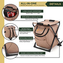 ARROWHEAD OUTDOOR MULTI-FUNCTION 3-IN-1 CAMP CHAIR BACKPACK STOOL - ANTLER TAN - Like New