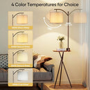 ROTTOGOON FLOOR LAMP END TABLE LAMP REMOTE CONTROL CHARGING STATION - BROWN - Like New