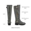 DREAM PAIRS WOMEN'S UTAH KNEE HIGH BOOTS WIDE CALF TALL BOOTS - SIZE 12 - GRAY - Like New