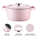 COOKERKING 4.0 Quart Dutch Oven Enameled Cast Iron - Pink - Brand New