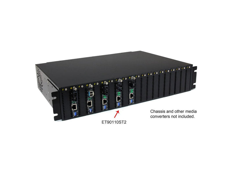 StarTech.com 10/100 Mbps Multi Mode Fiber Media Converter ST, 2km