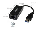 StarTech USB 3.0 to Gigabit Ethernet NIC Network Adapter (USB31000S)