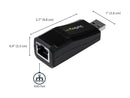 StarTech.com USB 3.0 to Gigabit Ethernet NIC Network Adapter - 10/100/1000 Mbps