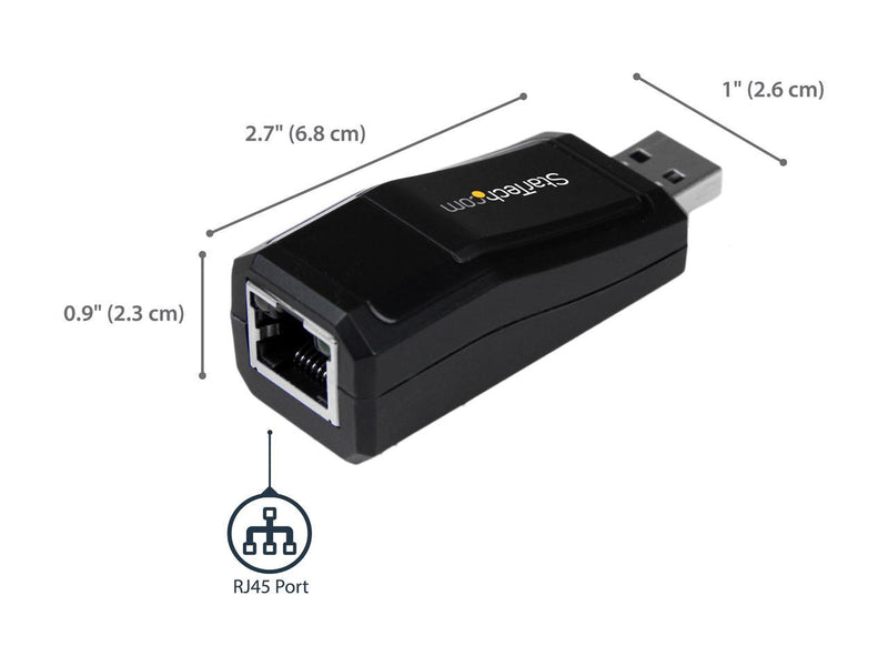 StarTech.com USB 3.0 to Gigabit Ethernet NIC Network Adapter - 10/100/1000 Mbps