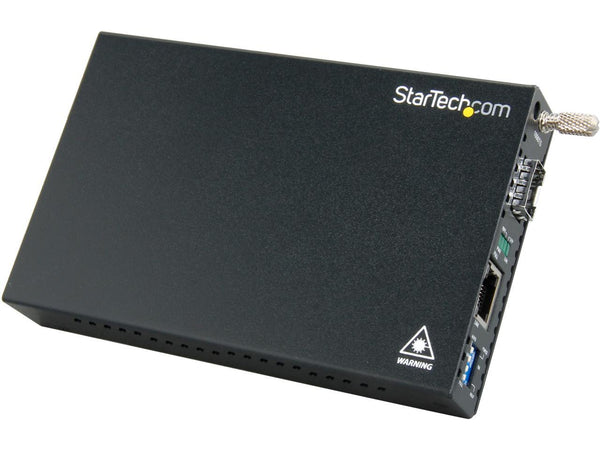 StarTech.com ET91000SFP2 Gigabit Ethernet Fiber Media Converter with Open SFP