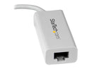 StarTech.com US1GC30W USB C to Gigabit Ethernet Adapter - White - USB 3.1 to