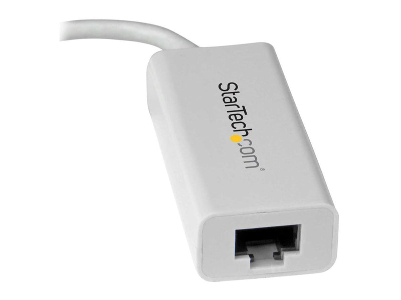 StarTech.com US1GC30W USB C to Gigabit Ethernet Adapter - White - USB 3.1 to