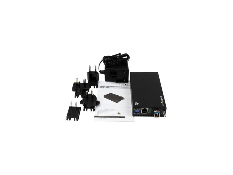 StarTech.com Gigabit Ethernet Copper-to-Fiber Media Converter - SM LC - 20 km -