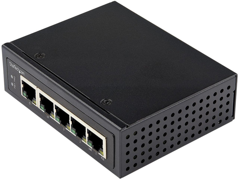 StarTech.com IESC1G50UP Industrial 5 Port Gigabit PoE Switch - 30W - Power Over