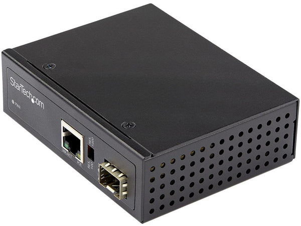 StarTech.com PoE+ Industrial Fiber to Ethernet Media Converter 60W - SFP to RJ45