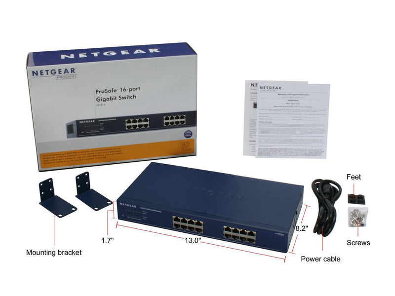 NETGEAR 16-Port Gigabit Ethernet Unmanaged Switch (JGS516)