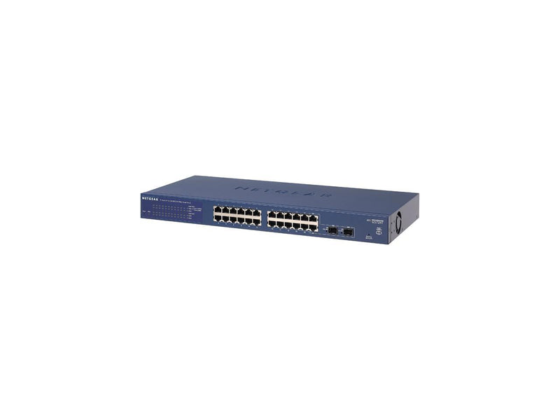NETGEAR 24-Port Gigabit Ethernet Smart Switch (GS724Tv4) - Managed with 2 x 1G