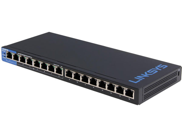 LINKSYS LGS116P 16-Port Business Desktop Gigabit PoE+ Switch