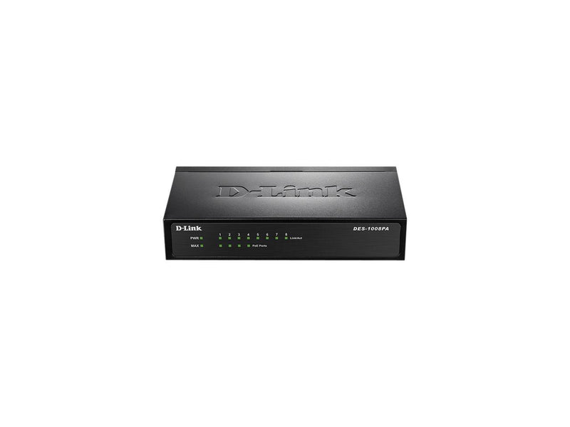 D-Link network-switches DES-1008PA Unmanaged Desktop Switch with 4 PoE Ports