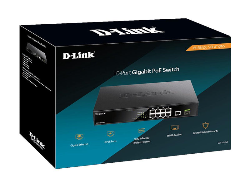 D-Link DGS-1010MP 10-Port Gigabit Rackmount PoE Switch