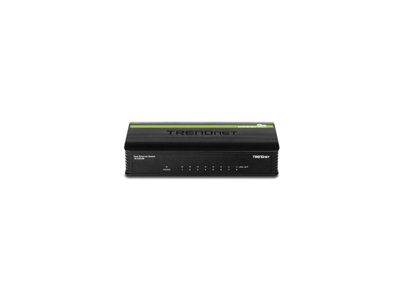 TRENDnet 8-Port Unmanaged 10/100 Mbps GREENnet Ethernet Desktop Switch,