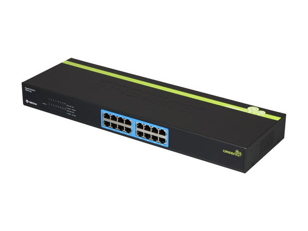 TRENDnet 16-Port Unmanaged Gigabit GREENnet Switch, 16 x RJ-45 Ports, 32Gbps