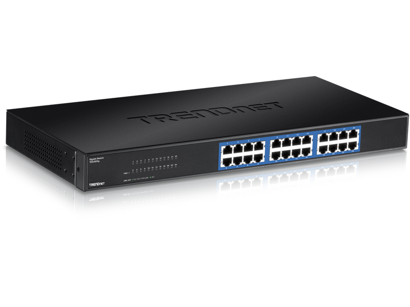 TRENDnet 24-Port Unmanaged Gigabit 10/100/1000 Mbps GREENnet Switch, 24 x