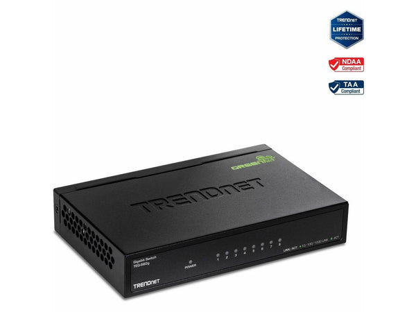 TRENDnet 8-Port Gigabit GREENnet Switch, Ethernet Network Switch, 8 x
