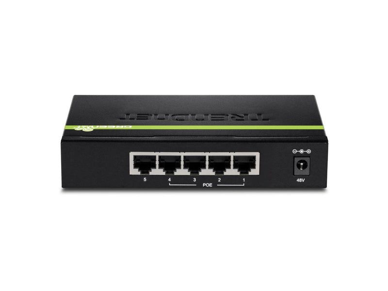 TRENDnet 5-Port Gigabit PoE+ Switch, 31 W PoE Budget, 10 Gbps Switching
