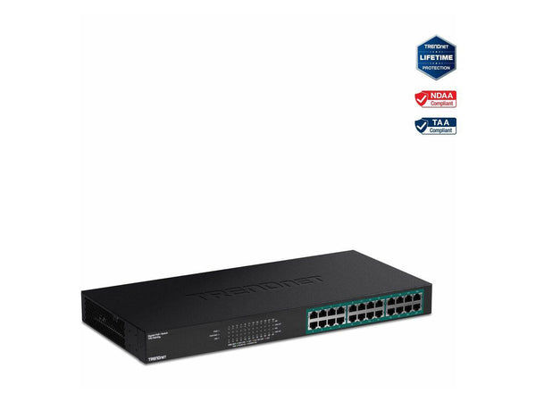 TRENDnet 24-Port Gigabit PoE+ Switch, 24 x Gigabit PoE+ Ports, 370W Power