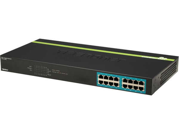 TRENDnet 16-Port Gigabit PoE+ Switch, 16 x Gigabit PoE+ Ports, 246W PoE Power