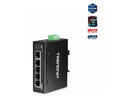 TRENDnet 5-Port Hardened Industrial Gigabit DIN-Rail Switch, TI-G50, 10 Gbps,