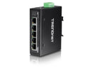TRENDnet 5-Port Hardened Industrial Gigabit DIN-Rail Switch, TI-G50, 10 Gbps,