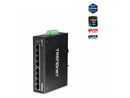 TRENDnet 8-Port Hardened Industrial Gigabit DIN-Rail Switch, TI-G80, 16 Gbps