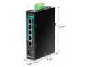 TRENDnet 6-Port Hardened Industrial Gigabit Poe+ Layer 2 Managed DIN-Rail
