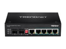 TRENDnet 6-Port Hardened Industrial Gigabit PoE+ DIN-Rail Switch, 4 x Gigabit