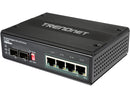 TRENDnet 6-Port Hardened Industrial Gigabit 10/100/1000 Mbps Ultra PoE DIN-Rail