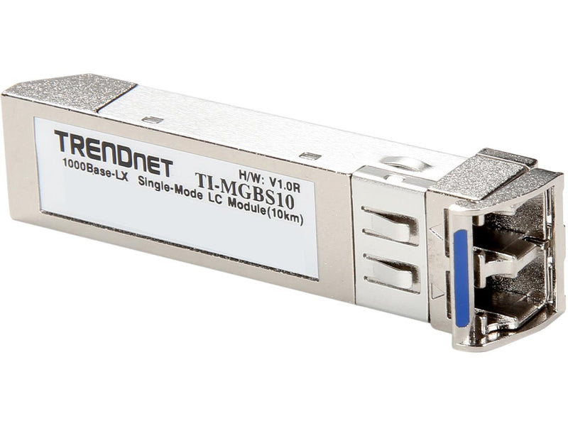 TRENDnet SFP to RJ45 Industrial Single-Mode LC Module (10km), TI-MGBS10,