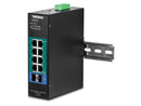 TRENDnet 10-Port Industrial Gigabit L2 Managed PoE+ DIN-Rail Switch, 8 x Gigabit