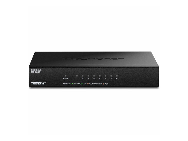 TRENDnet 8-Port Unmanaged 2.5G Switch, 8 x 2.5GBASE-T Ports, 40Gbps Switching