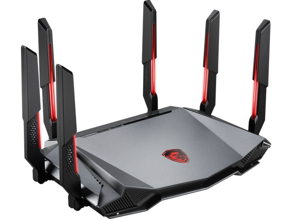 MSI RadiX AXE6600 WiFi 6E Tri-Band Gaming Router  support 2.5GHz/5GHz/6GHz, AI