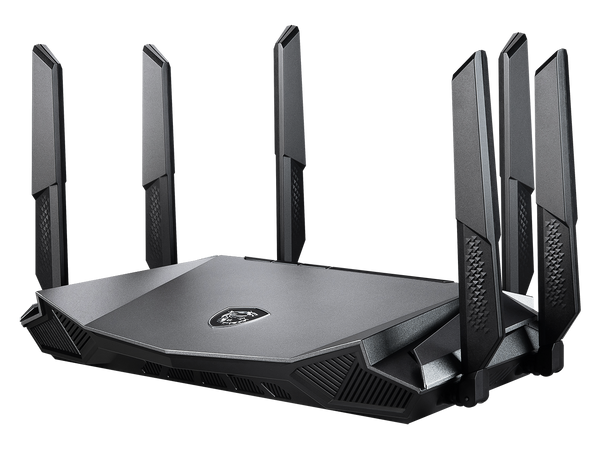 MSI Radix AX6600 WiFi 6 Tri-Band Gaming Router, AI QoS, 1.8GHz Quad-Core