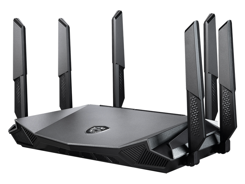 MSI Radix AX6600 WiFi 6 Tri-Band Gaming Router, AI QoS, 1.8GHz Quad-Core