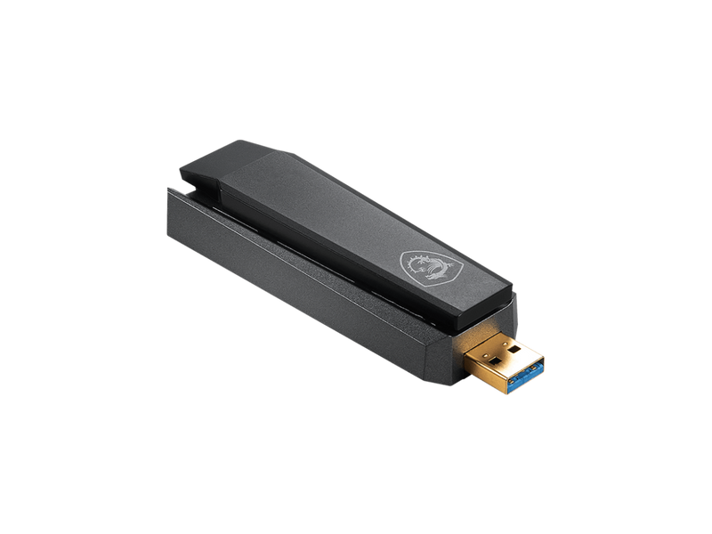 MSI AX1800 WiFi 6 Dual-Band USB Adapter - WLAN up to 1800 Mbps (5GHz, 2.4GHz