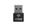 MSI AX1800 Nano WiFi USB Adapter - WiFi 6, up to 1800 Mbps, 2.4G/5G Dual-Band