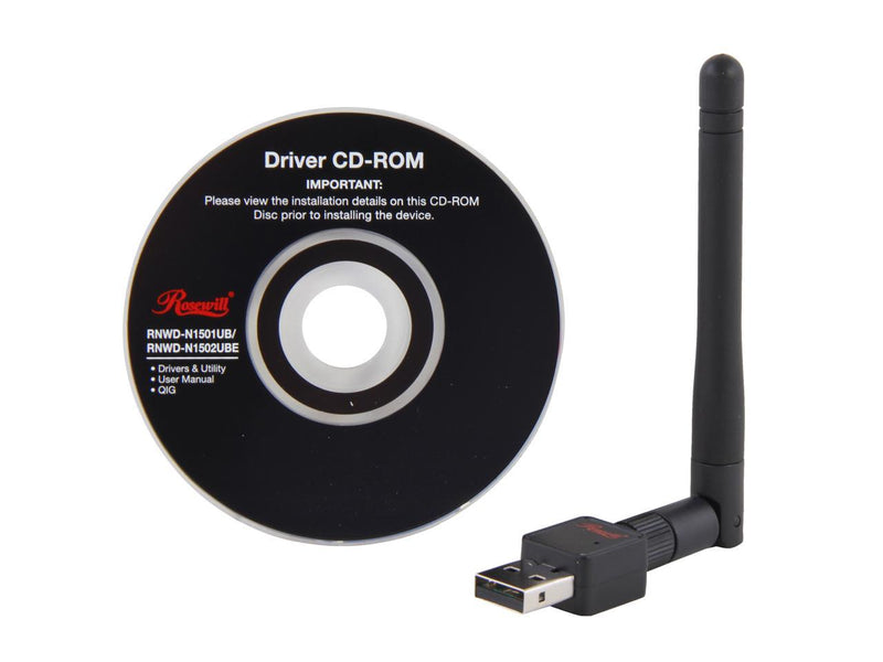 Rosewill RNWD-N1502UBE IEEE 802.11b/g/n, USB2.0 Wireless-N Mini External Antenna