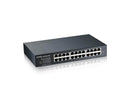 ZyXEL 24-Port Gigabit Smart Managed Switch, Compact Design, Fanless, GS1900-24E