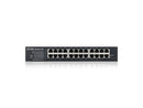 ZyXEL 24-Port Gigabit Smart Managed Switch, Compact Design, Fanless, GS1900-24E