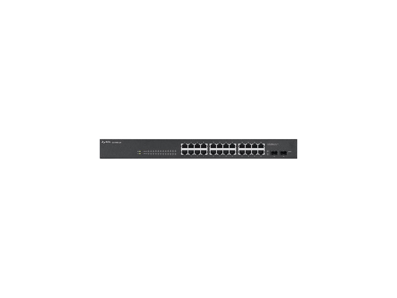 ZyXEL 24-Port Gigabit Ethernet Smart Managed Rackmount Switch - Fanless Design