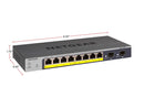 NETGEAR 8-Port Gigabit PoE+ Ethernet Smart Managed Pro Switch with 2 SFP Ports
