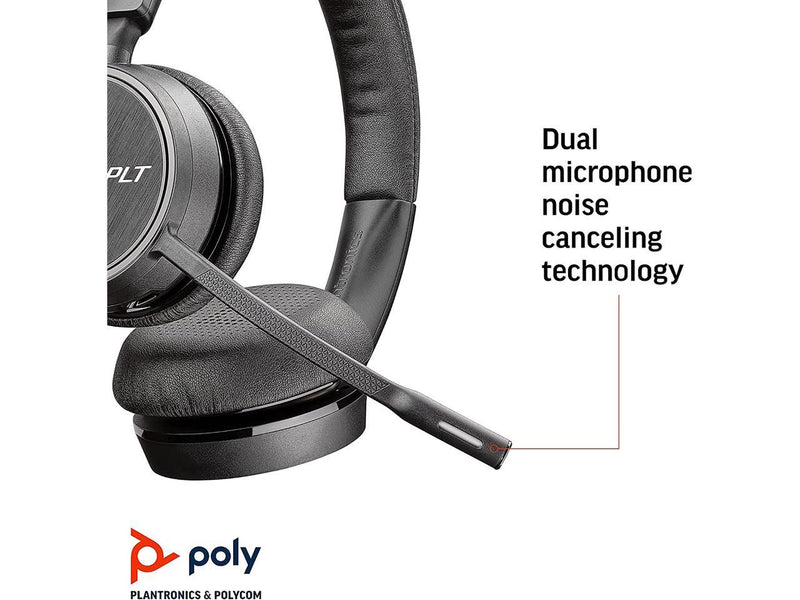 Plantronics - Voyager 4220 UC USB-C (Poly) - Bluetooth Dual-Ear (Stereo) Headset